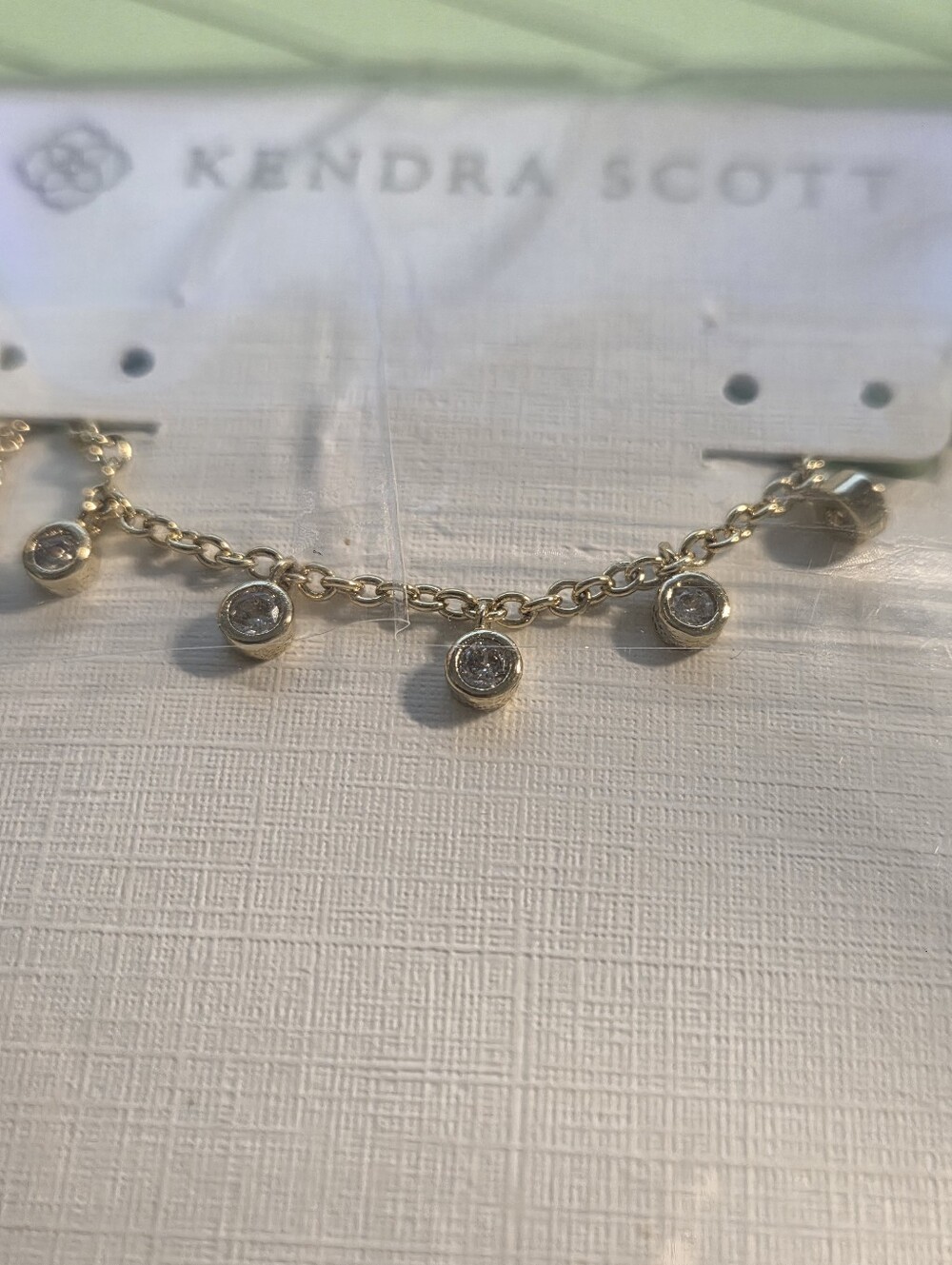 New Gold Tone Kendra Scott Bracelet With Rhinestones